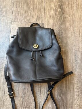 Coach Park Leather black backpack